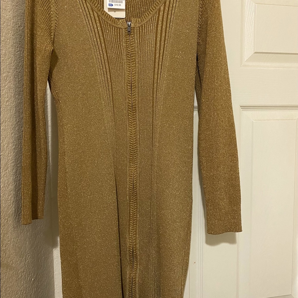 Glitter Gold Sweater Dress